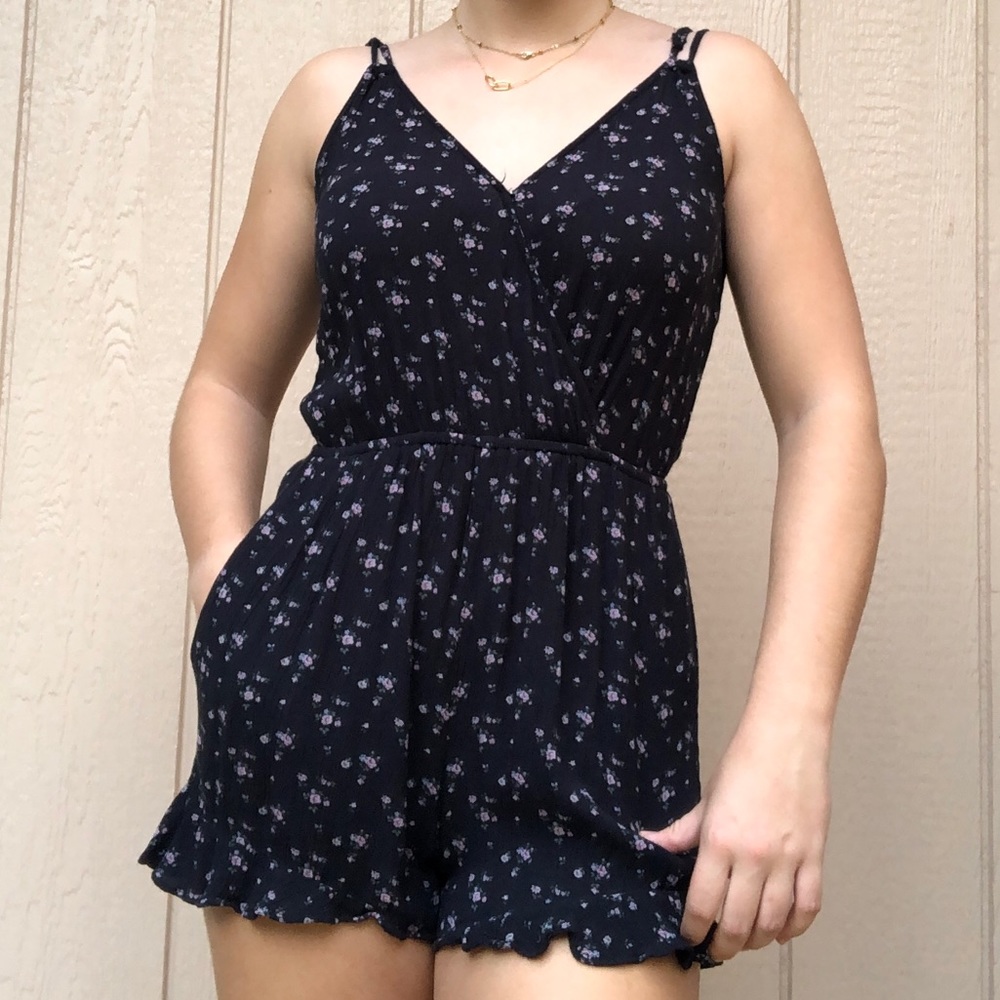 American Eagle Floral Romper